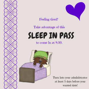 sleep in pass