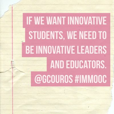 Sometimes leading means...get out of the way. #IMMOOC Attachment 1 400x400