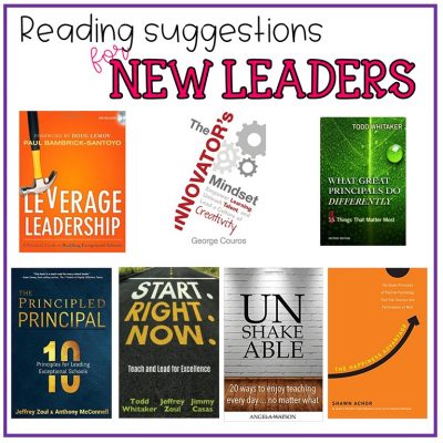 Hiring an assistant principal? Reading suggestions for new leaders! #cpchat **UPDATED with book links New Leader Reads 400x400